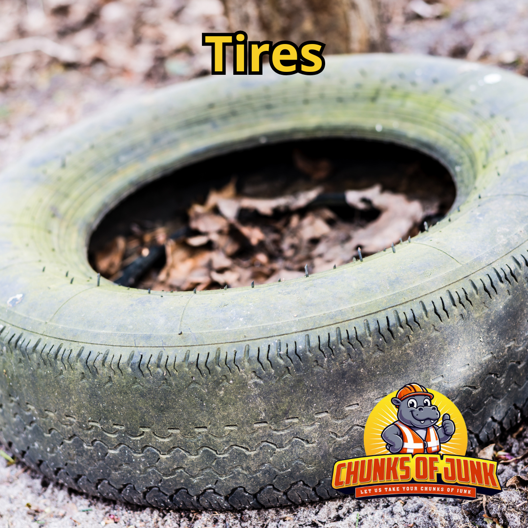 We can dispose of old tires and car parts.